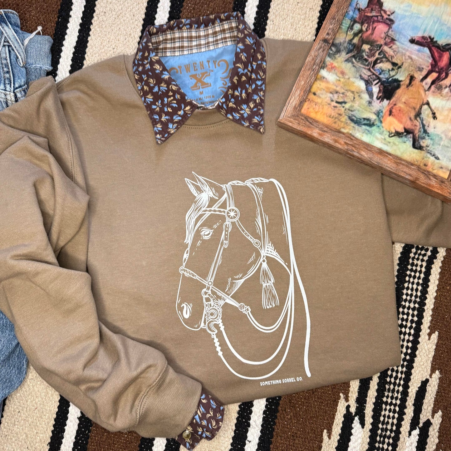 Bridle Horse Crewneck