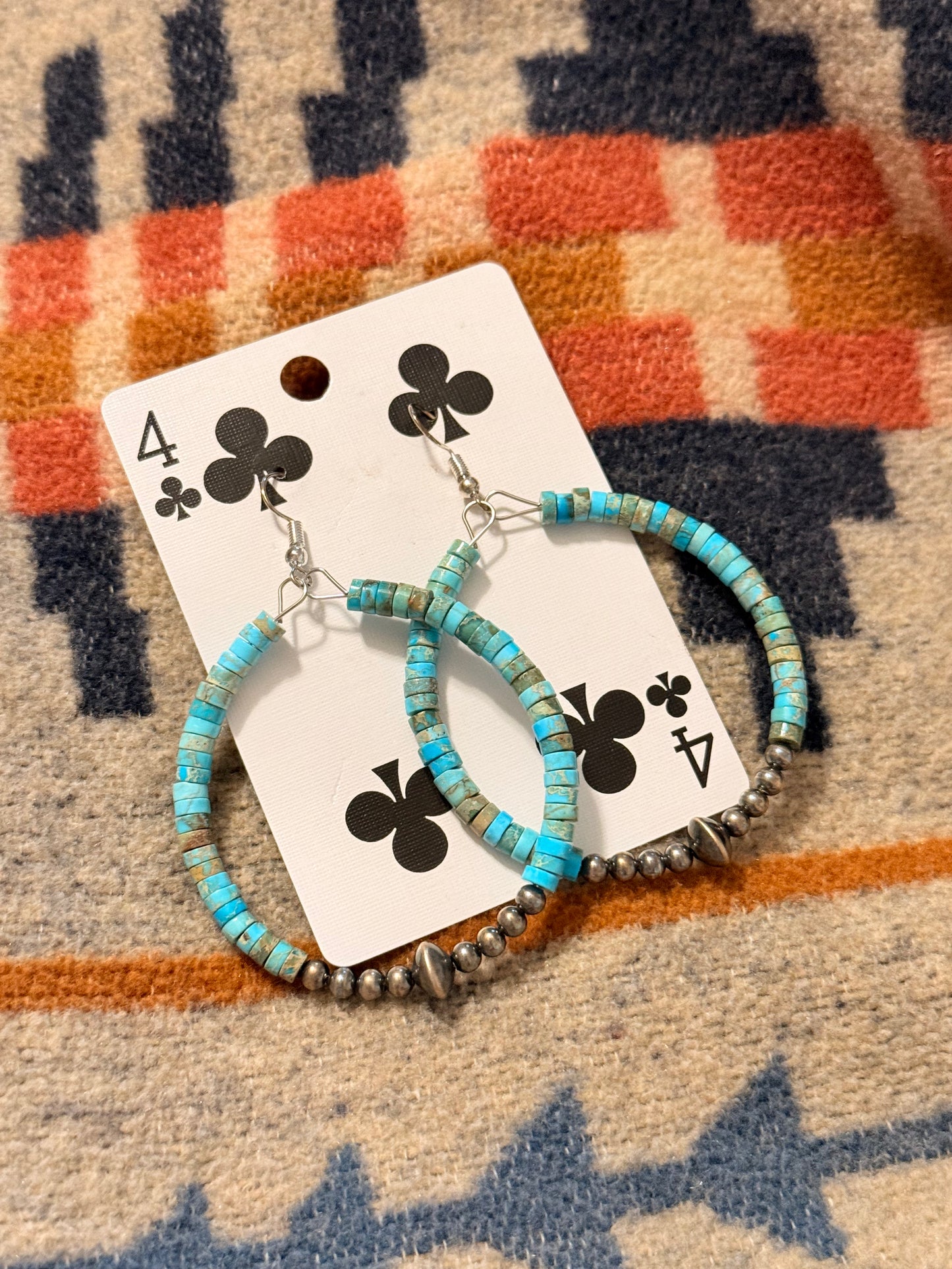 Sterling Silver Pearls Hoop Earrings