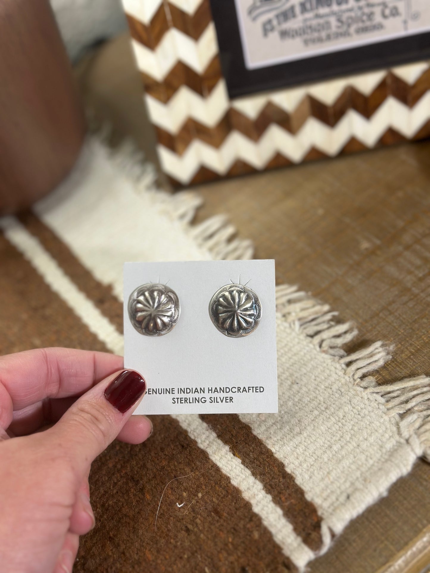 Round Sterling Silver Stud Earrings