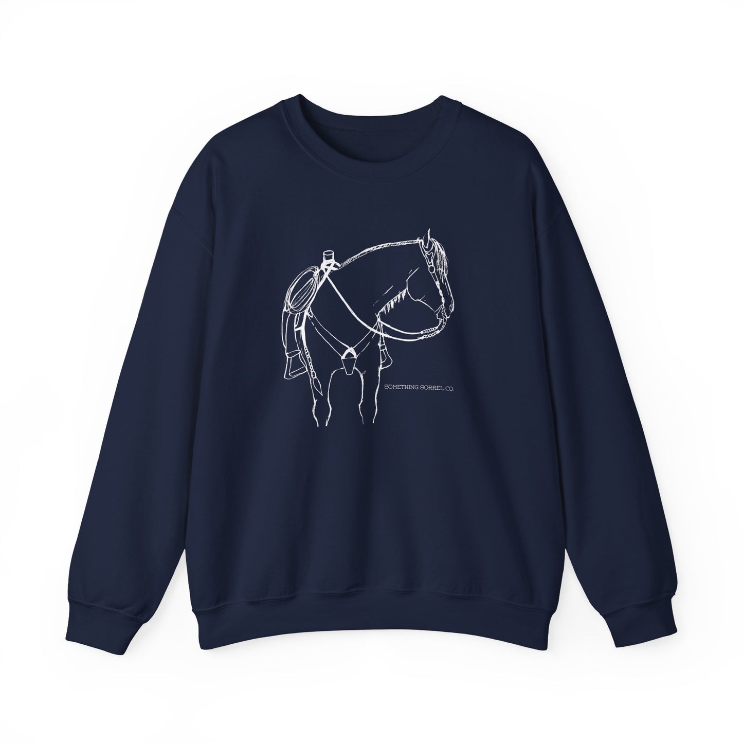 The Wally Sketch Crewneck Sweatshirt | Hand Drawn Horse Western Sweatshirt | Cowgirl Graphic Pullover | Western Ranch Style Sweater