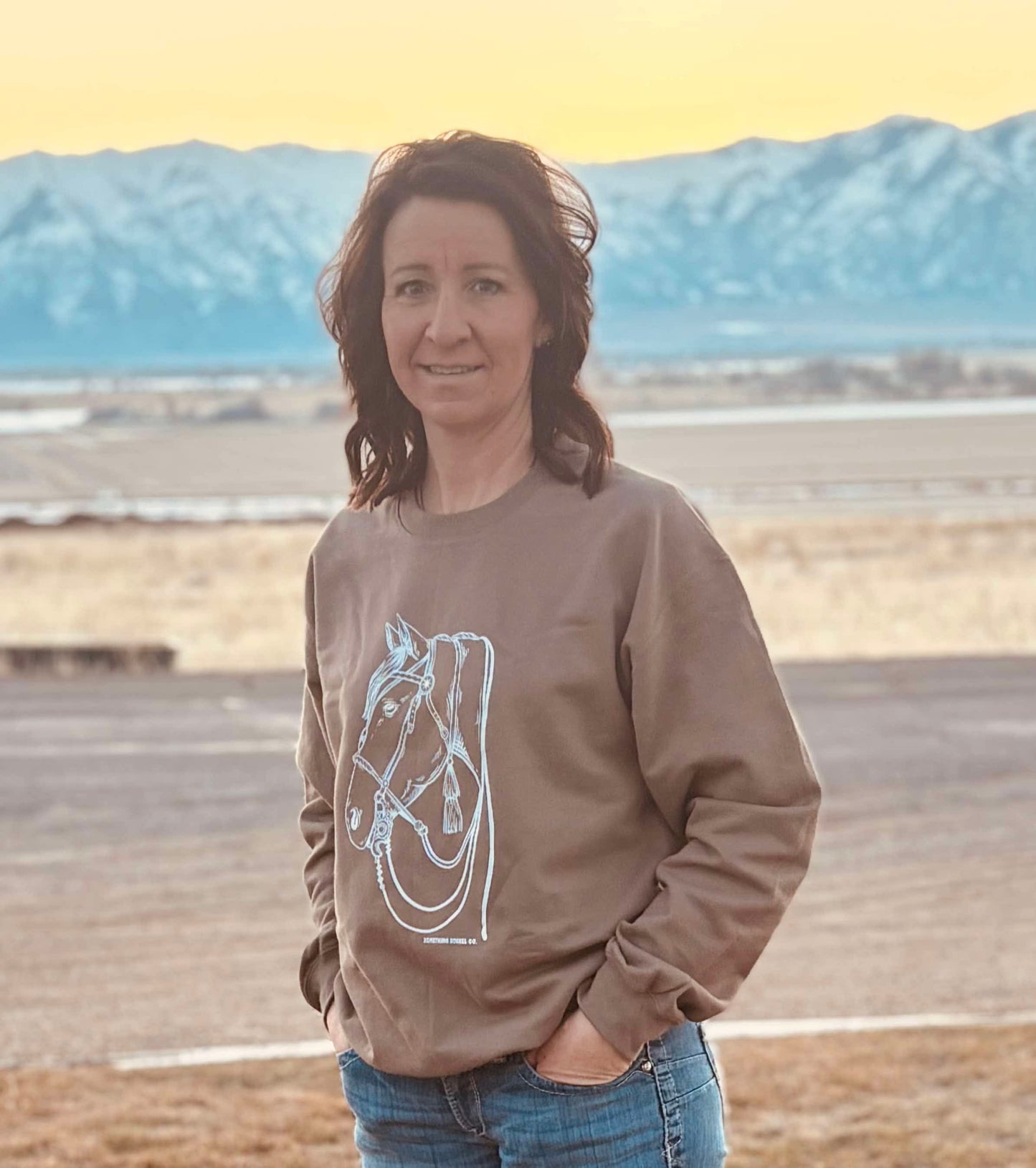 Bridle Horse Crewneck Sweatshirt