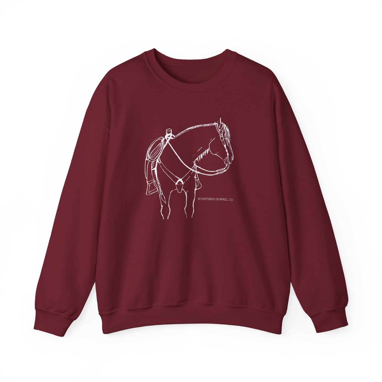 The Wally Sketch Crewneck Sweatshirt | Hand Drawn Horse Western Sweatshirt | Cowgirl Graphic Pullover | Western Ranch Style Sweater