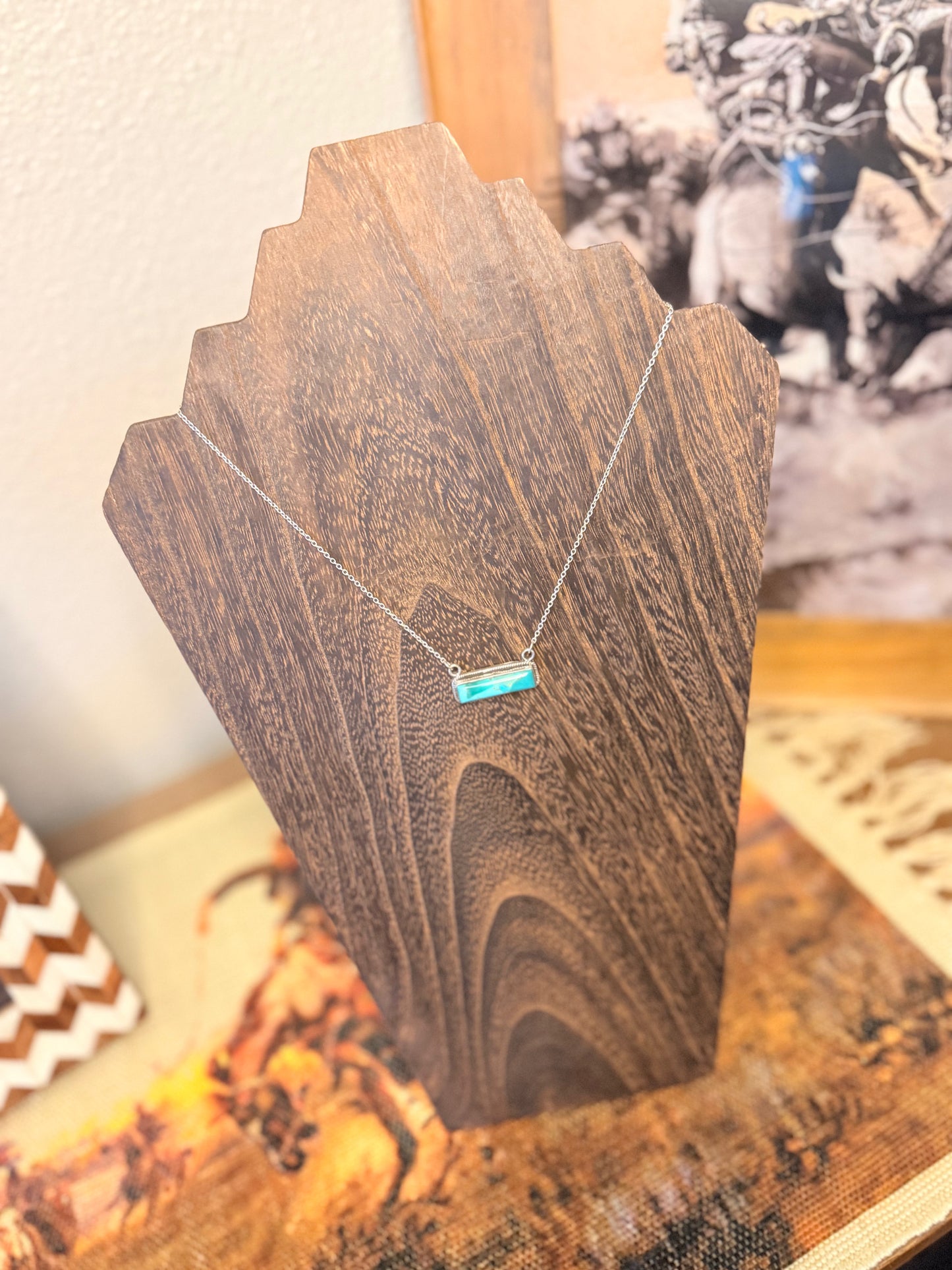 Kingman Turquoise Bars Necklace