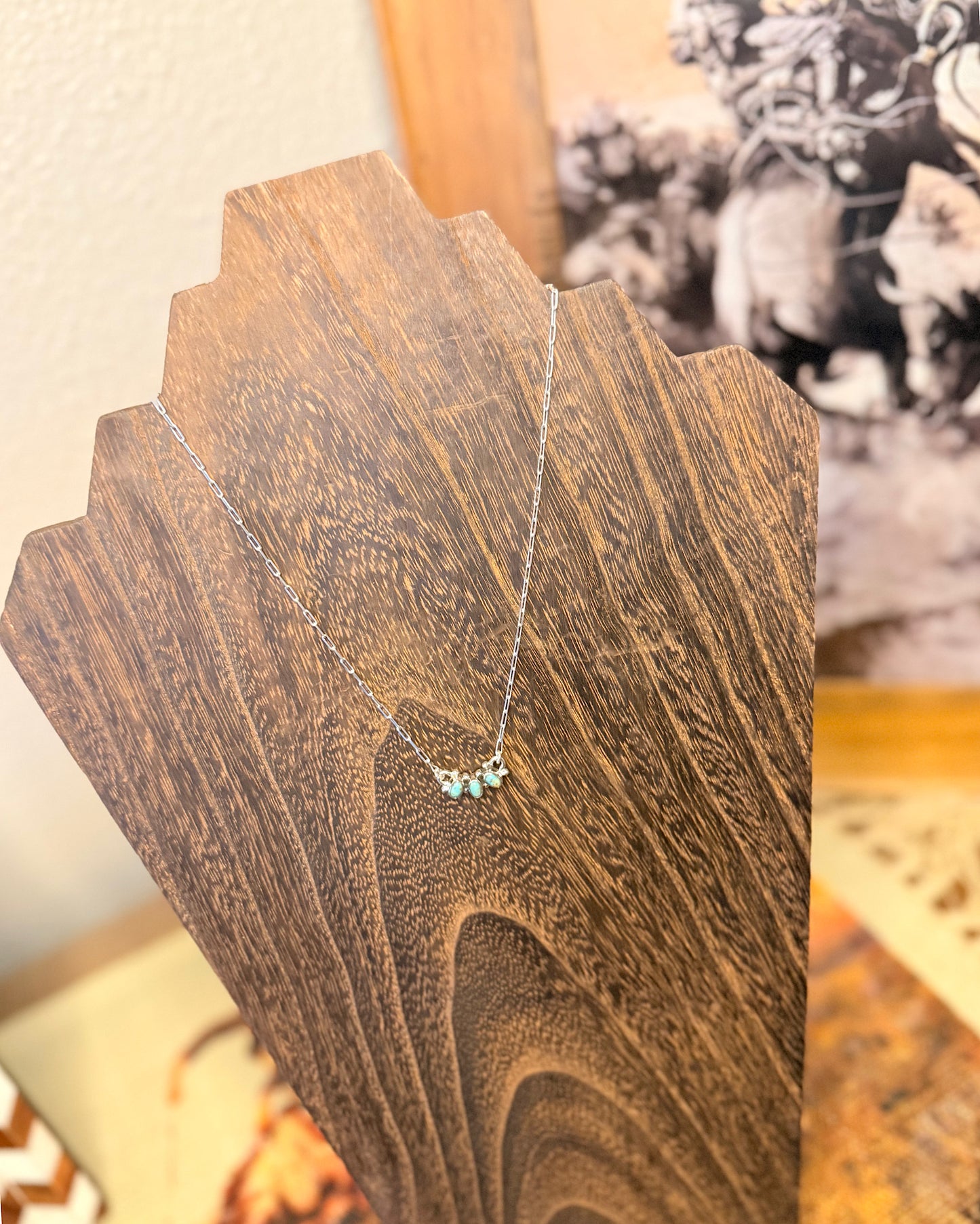 Kingman Turquoise 3 oval Necklace